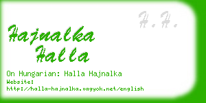 hajnalka halla business card